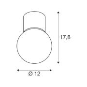 SLV Bad-Deckenlampe Varyt, chrom, Aluminium, Ø 12 cm