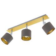 Deckenlampe Valbiano Cappuccino/Gold 3fl.