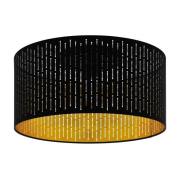 Deckenlampe Varillas in Schwarz/Gold