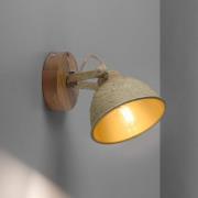 Wandlampe Samia 1-flg Mangoholz beige strukturiert