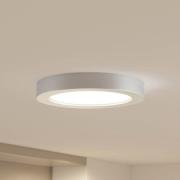 Prios LED-Deckenleuchte Edwina, silber, 25 cm, CCT, IP44