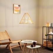 Envostar Lohr Hängelampe, Holz, kegelförmig Ø 53cm