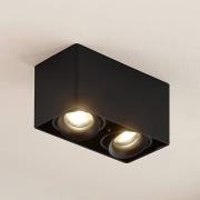 Arcchio Kubika Downlight GU10, 2-flammig, schwarz