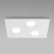 Fabbian Quarter - weiße LED-Deckenlampe 3flg.