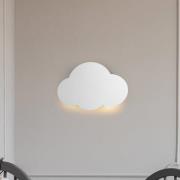 Wandlampe Cloud, weiß, Stahl, indirektes Licht, 38 x 27 cm