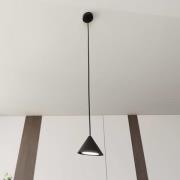 Pendelleuchte Elit, 1-flammig, schwarz, Metall, Abhängung 100 cm