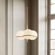 ferm LIVING Kronleuchter Era, beige, Glas, Eisen, Ø 48 cm