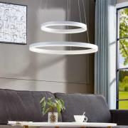 Arcchio Albiona LED-Hängeleuchte, weiß, 2 Ringe