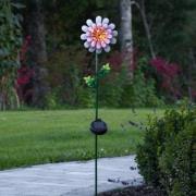 LED-Solarleuchte Pink Daisy in Blumen-Form