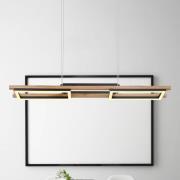 LED-Pendelleuchte Illa in Holzdesign