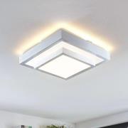 Lindby Mirco LED-Alu-Deckenlampe, eckig, 32 cm