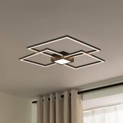 Lindby LED-Deckenlampe Duetto, 65 cm, anthrazit, 38 W, Alu