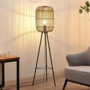 Lindby Stehleuchte Canyana, natur, Rattan, 139 cm hoch