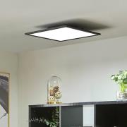 Lindby LED-Panel Lamin, schwarz, 40 cm, CCT, dimmbar, Remote