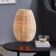 Lindby Tischleuchte Oliana, Rattan, Ø 23 cm, E27