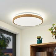 Lindby LED-Deckenlampe Emiva, Ø 49 cm, CCT, Holz