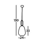 Pendelleuchte Elixir, nickelfarben/klar, Glas, Ø 24 cm, E27