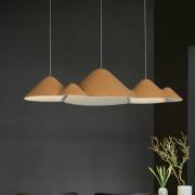 LOOM DESIGN LED-Hängeleuchte Panorama, gelb/grau Filz 106 cm