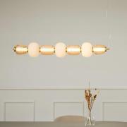 LOOM DESIGN LED-Hängelampe Pearl 7, amber/gold, Glas, 110 cm