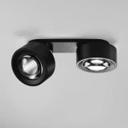 Egger LED-Spot Clippo Optic Duo, schwarz/schwarz, 2-flg. DTW