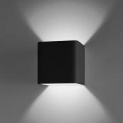 Egger DLS Wandleuchte Gino, schwarz 3.000 K 10x10 cm dimmbar