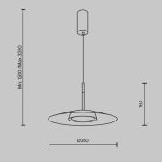 Maytoni LED-Hängeleuchte El, Ø 35 cm, schwarz, Aluminium