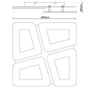 LED-Deckenleuchte Simen, weiß, Metall, 48x48 cm, CCT, Remote