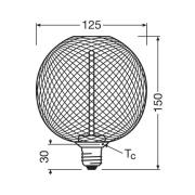 OSRAM Decor LED Straw Filament Globe E27 3,5W gold 1.800K