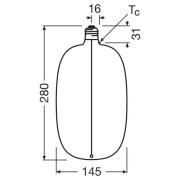 OSRAM LED Big Elipse Oval E27 4,8W 818 Filament smoke dim