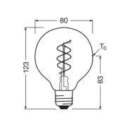 OSRAM LED Vintage G80 E27 7,2W 927 Spiral Filament klar dim