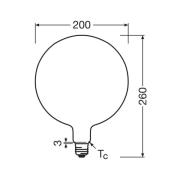 OSRAM LED Vintage 1906 Big Globe E27 7,3W 2700K matt dimmbar