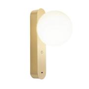 LEDS-C4 LED-Wandlampe Perlina, USB, goldfarben, 5,1 cm