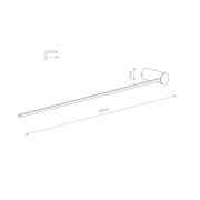 LED-Wandleuchte Arm L, 105 cm hoch, schwarz, Metall