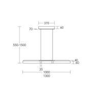 HerzBlut LED-Hängelampe Marley, Holz, up/down, dimmbar