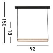 LED-Hängeleuchte Thread, goldfarben, 3-step-dimmbar, Stahl