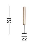 LED-Stehleuchte Thread, goldfarben, 3-step-dimmbar, Stahl