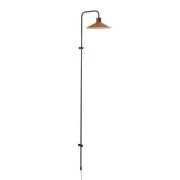 Bover Wandlampe Platet A/05, schwarz/terracotta,142 cm, E14