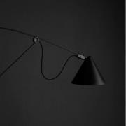 midgard LED-Wandlampe AYNO L, schwarz/schwarz 4.000 K 130 cm