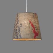 Pendelleuchte N°68 Perlbohne aus Jute-Kaffeesack