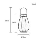 LED-Solarleuchte 36649, schwarz, amber, Metall, Kunststoff
