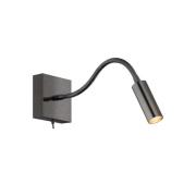 Wandlampe Ojos, anthrazit, Leselampe, verstellbar, 33 cm, G9