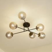 Lindby Deckenleuchte Isamer, rauchgrau, Ø 80 cm, Kugel
