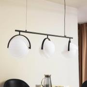 Lucande Hängeleuchte Helva, weiß, 3-flg., 108 cm, drehbar