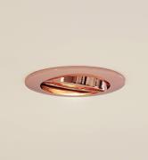 Prios Deckeneinbauleuchte Fibur, kupfer, Zink, Ø 8,2 cm
