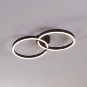 LED-Deckenlampe Armandolo, schwarz, Länge 67 cm, CCT, RGB