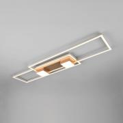 LED-Deckenlampe Albany, braun, 100 x 28 cm, Alu, CCT dimmbar