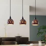 Hängelampe Roccaforte, schwarz/gold, Metall, 75 cm lang, E14