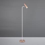 Stehleuchte Marley, braun/hellgrau, Höhe 151 cm, Metall