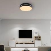 LED-Deckenlampe Manni, Ø 39 cm, schwarz/bronzefarben, CCT
