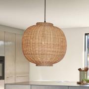 HÜBSCH Hängeleuchte Chand, rund, Rattan, naturfarben